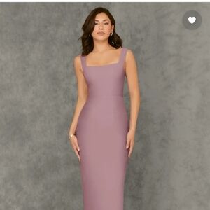 Azazie Fiori Sleeveless Square Neck Gown